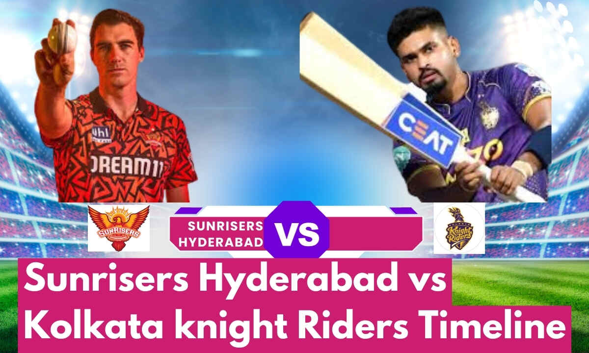 Sunrisers Hyderabad vs Kolkata knight Riders Timeline